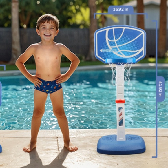 NWT Toy Life Swimming pool adjustable hoop set w/2 adjustable settings & 2 nets - Picture 3 of 11